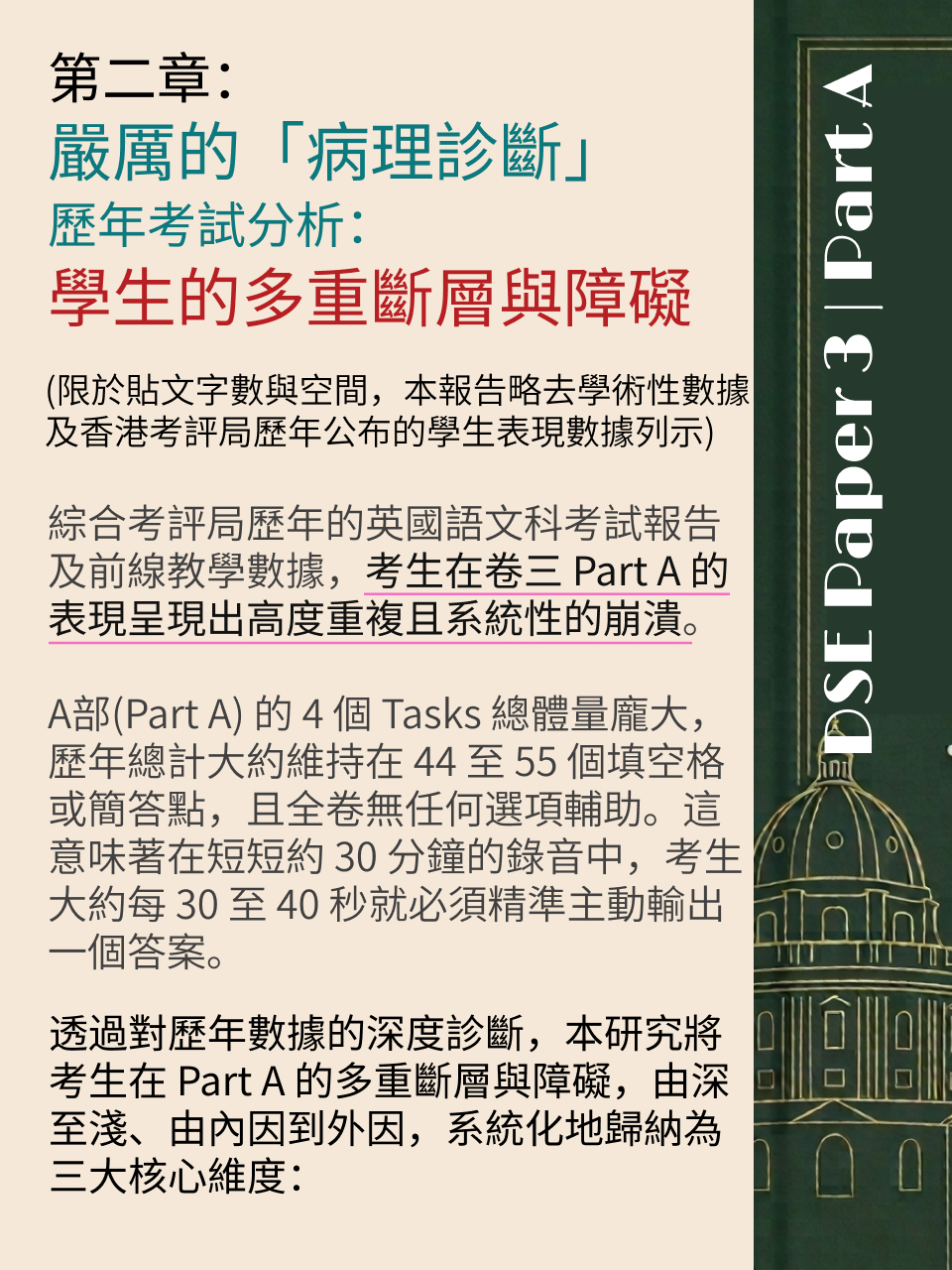 歷年香港中學文憑考試（HKDSE）英語科卷三（Listening and Integrated Skills）核心教學危機與突破：十年回顧與研究報告 — 7/18