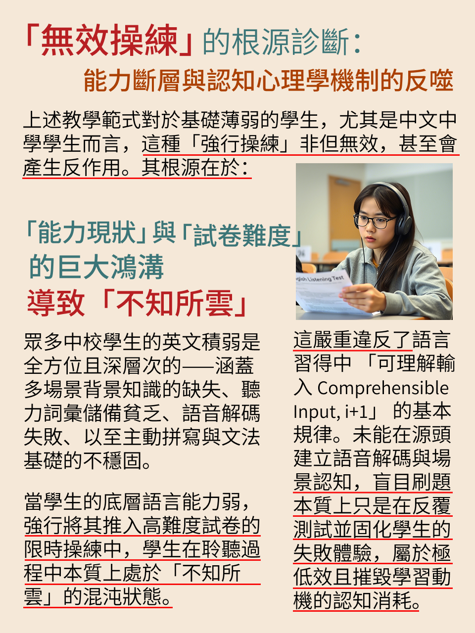 歷年香港中學文憑考試（HKDSE）英語科卷三（Listening and Integrated Skills）核心教學危機與突破：十年回顧與研究報告 — 5/18